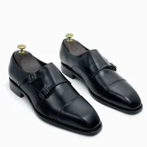 Giày Lười Tây Nam Cao Cấp G07 – Da Bò Thật, Đế Phíp, Dáng Double Monkstrap Sang Trọng, Bảo Hành 1 Năm