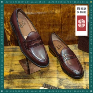 Giày Penny Loafer Da Thật Nam, Giày Lười Đế Gỗ Phối Quần Tây Thanh Lịch – Mã LFP_02A, Bảo Hành 24 Tháng